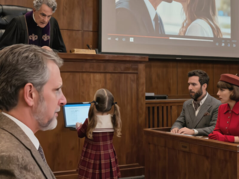 Mein Mann sagte mir, dass er sich scheiden lassen wolle… doch vor Gericht stand unsere 10-jährige Tochter plötzlich auf und sagte: „Euer Ehren… darf ich Ihnen etwas zeigen, das meine Mutter nicht weiß?“