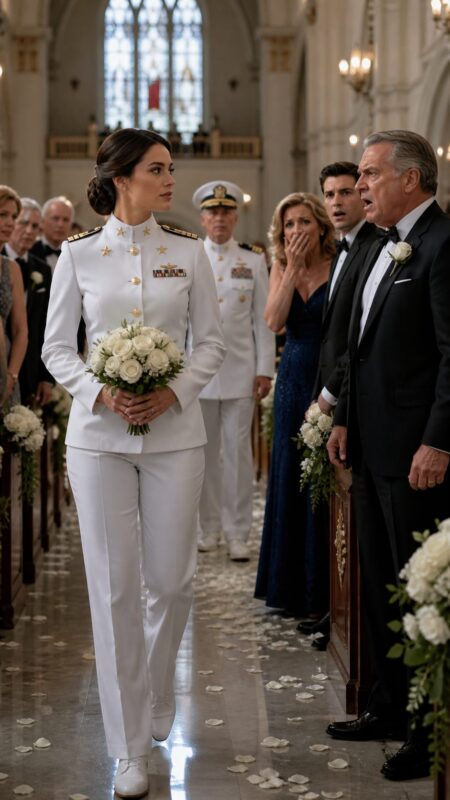 Sie haben meine Hochzeitskleider zerrissen, um mich zu demütigen… Doch meine Antwort war kein Wutausbruch… sondern eine weiße Uniform, geschmückt mit zwei goldenen Sternen