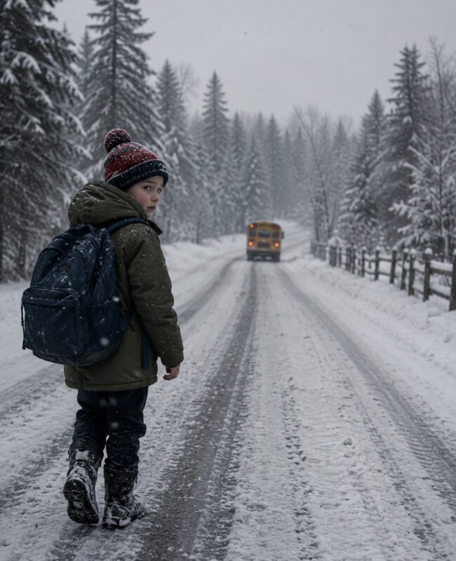 Ein elfjähriger Junge wurde wegen eines alten Fahrscheins aus dem Bus geworfen und musste sechs Kilometer durch den Schnee nach Hause laufen ... Was ihm an diesem Tag passierte, schockierte die ganze Nachbarschaft