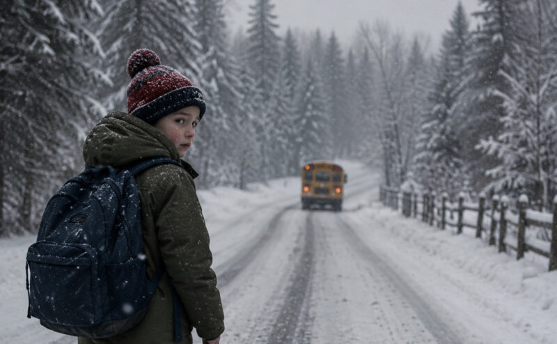 Ein elfjähriger Junge wurde wegen eines alten Fahrscheins aus dem Bus geworfen und musste sechs Kilometer durch den Schnee nach Hause laufen ... Was ihm an diesem Tag passierte, schockierte die ganze Nachbarschaft