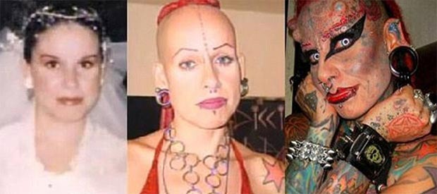 Die „Vampirin des echten Lebens“ hat ihren gesamten Körper tätowieren lassen: So sah sie früher aus