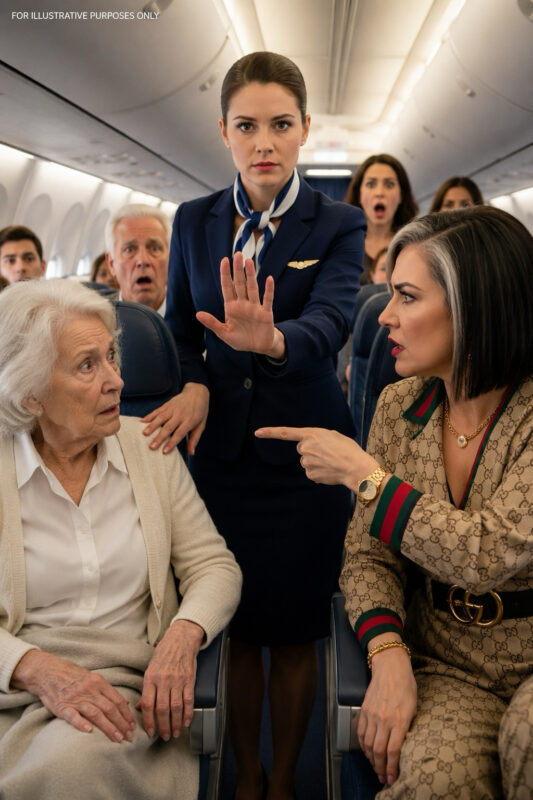Als eine wohlhabende Passagierin verlangte, dass meine Großmutter, die an Parkinson leidet, aus der Business Class verwiesen wird, weil „ihre Hände zu sehr zittern“, breitete sich eine eisige Stille im Flugzeug aus