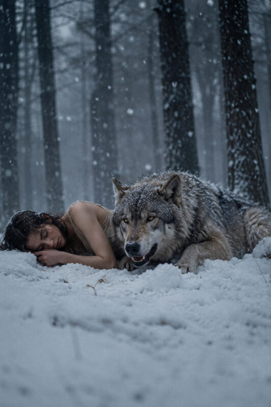 Sie lag bewusstlos im Wald – doch der Wolf tat etwas, womit niemand gerechnet hätte! Wenige Stunden später würde eine erschütternde Entdeckung diese einfache Rettung in einen Fall verwandeln, den die gesamte Region niemals vergessen würde