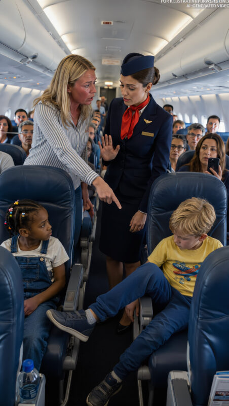 An Bord des Flugzeugs trat ein junger weißer Junge immer wieder gegen den Sitz eines schwarzen Mädchens. Nach mehreren Minuten schritt schließlich eine Flugbegleiterin ein und bat ihn, damit aufzuhören ... Doch die Reaktion seiner Mutter schockierte die gesamte Kabine