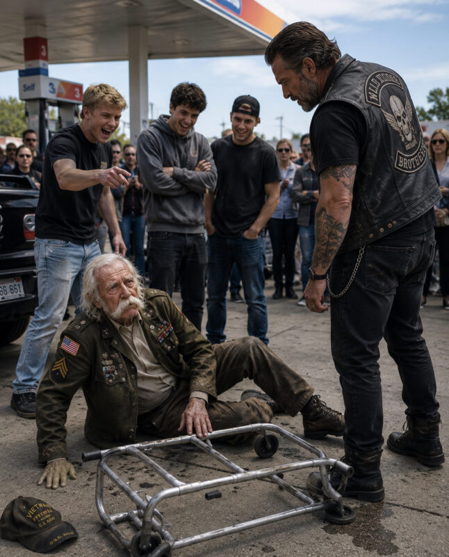 Die Schläger kamen näher und machten sich vor allen über einen 78-jährigen Kriegsveteranen lustig... Doch als ein Biker das sah, ging er auf sie zu – und was er dann tat, schockierte alle Anwesenden...
