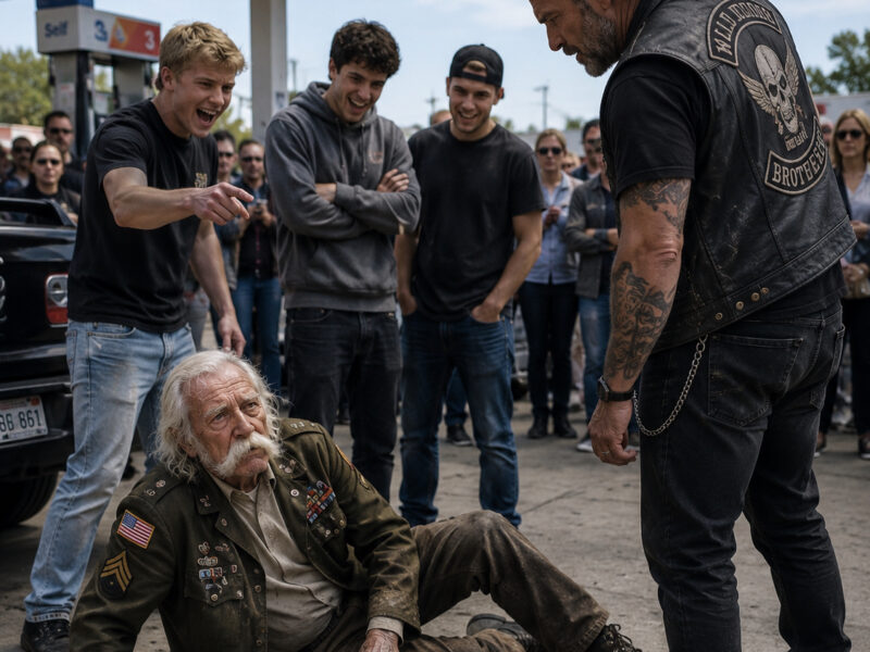 Die Schläger kamen näher und machten sich vor allen über einen 78-jährigen Kriegsveteranen lustig... Doch als ein Biker das sah, ging er auf sie zu – und was er dann tat, schockierte alle Anwesenden...