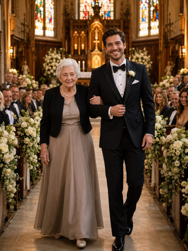 „Die verlobte meines stiefsons sagte zu mir: ‚nur echte mütter dürfen in der ersten reihe sitzen.‘ also sah ich mir die hochzeit von ganz hinten an … bis mein sohn sich umdrehte“