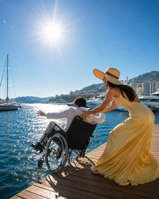 „Ich bin es leid, eine Luxus-Krankenschwester zu sein …“ Diese Worte hallten noch immer in der warmen Brise der Riviera nach, als ihre Hände meinen Rollstuhl mit aller Gewalt ins Leere stießen