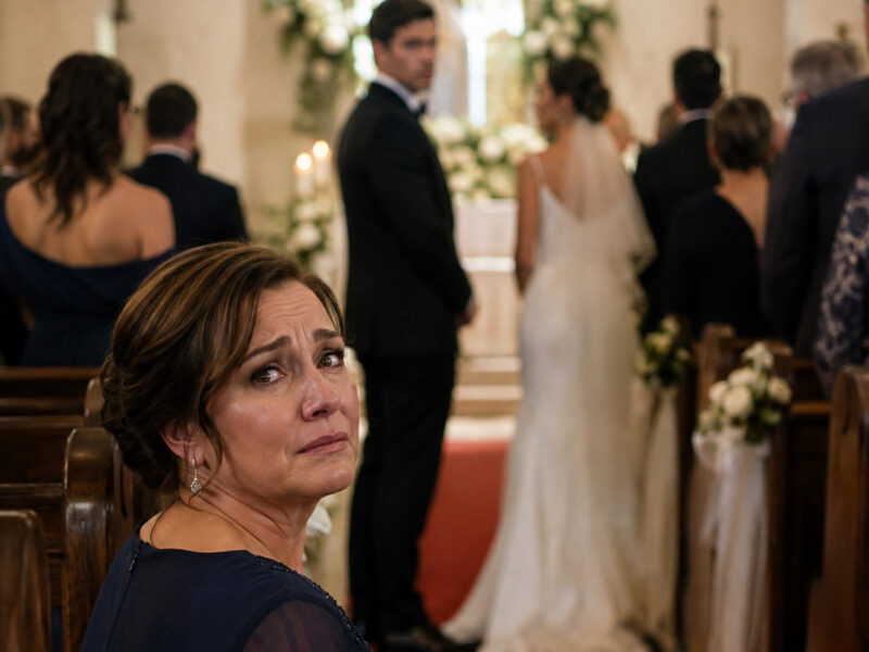„Die verlobte meines stiefsons sagte zu mir: ‚nur echte mütter dürfen in der ersten reihe sitzen.‘ also sah ich mir die hochzeit von ganz hinten an … bis mein sohn sich umdrehte“