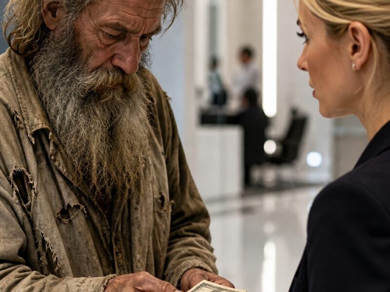 She mocked an old man who couldn’t afford his haircut… but the shocking surprise waiting for her would soon make her regret every word she said…