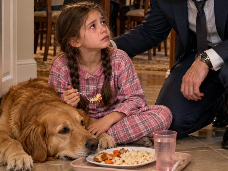 Ich kam früher als erwartet nach Hause und fand meine 10-jährige Tochter auf dem Küchenboden beim Abendessen, direkt neben unserem Hund … Doch was meine Mutter vor mir verheimlichte, war noch viel schlimmer
