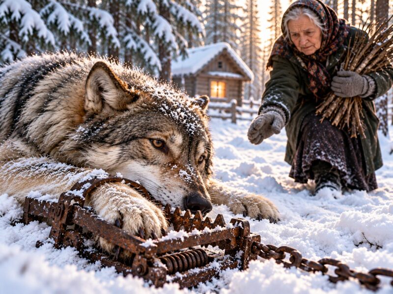 Mit 72 Jahren riskierte sie ihr Leben, um einen Wolf zu retten … Doch am nächsten Morgen umzingelten 20 Wölfe ihr Haus! Was sie wollten, machte sie sprachlos …