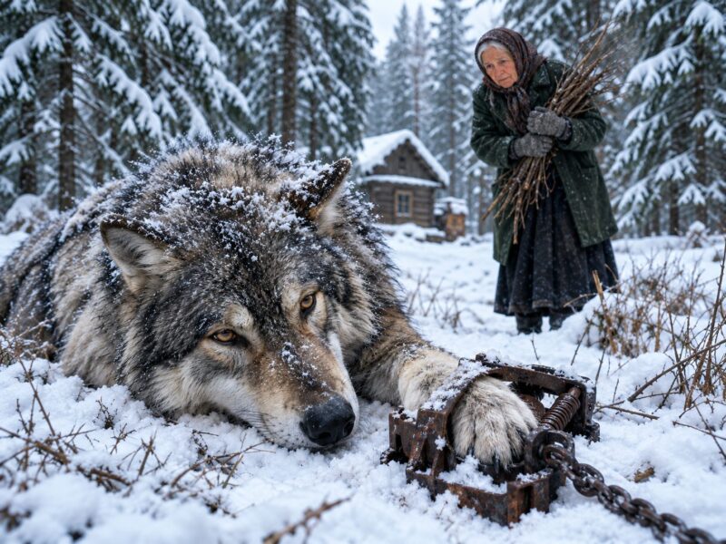 Mit 72 Jahren riskierte sie ihr Leben, um einen Wolf zu retten … Doch am nächsten Morgen umzingelten 20 Wölfe ihr Haus! Was sie wollten, machte sie sprachlos …